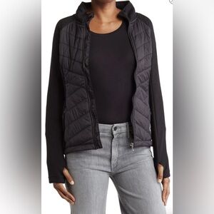 Spyder Black Therma Web Water Resistant Full Zip Jacket Winter Fall Quilted Cozy